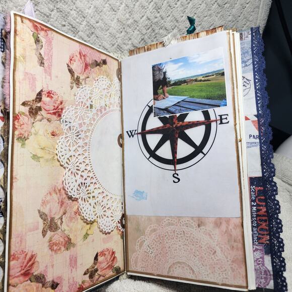 Bicycle/Roadmap Cover Junk Journal 9 x 5 x 1, 84 Pages - Picture 4 of 8